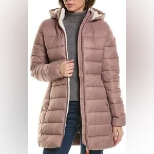Save the duck Cleo hooded muted pink coat size 3/ large